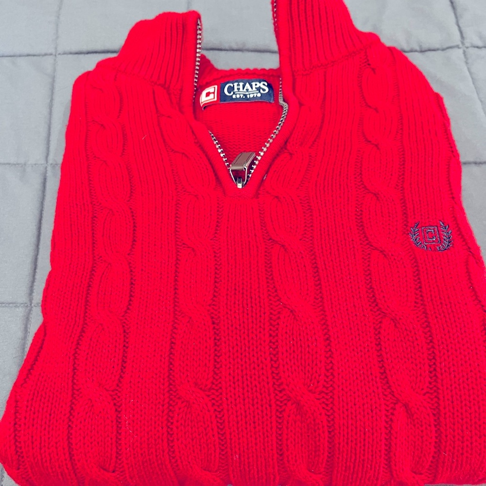Red Chaps 3/4 zip up sweater XXL